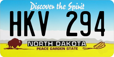 ND license plate HKV294