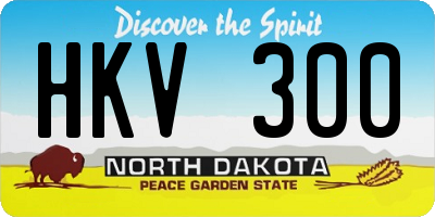 ND license plate HKV300