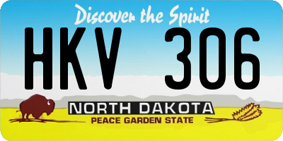 ND license plate HKV306