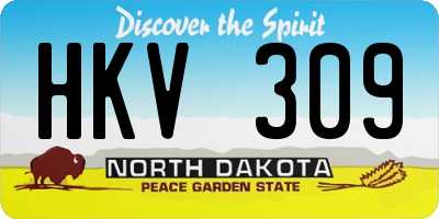 ND license plate HKV309