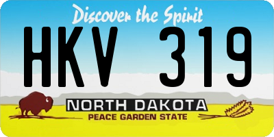 ND license plate HKV319
