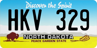 ND license plate HKV329
