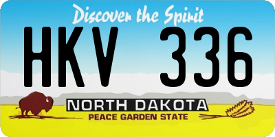 ND license plate HKV336