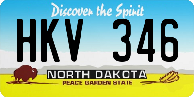 ND license plate HKV346