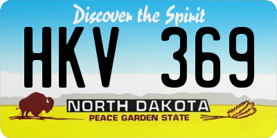 ND license plate HKV369