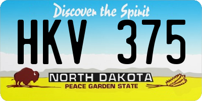 ND license plate HKV375