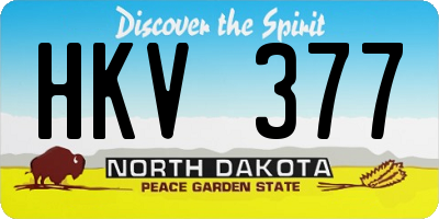 ND license plate HKV377