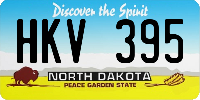 ND license plate HKV395