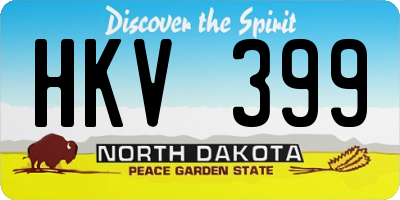ND license plate HKV399