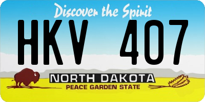 ND license plate HKV407