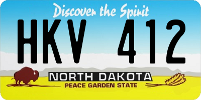 ND license plate HKV412