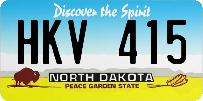 ND license plate HKV415