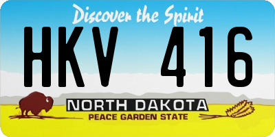 ND license plate HKV416