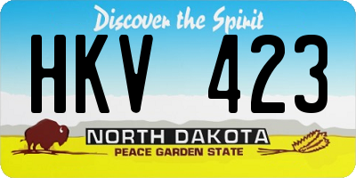 ND license plate HKV423