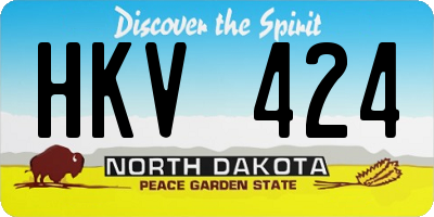 ND license plate HKV424