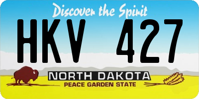 ND license plate HKV427