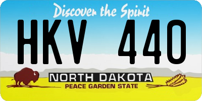 ND license plate HKV440