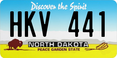 ND license plate HKV441