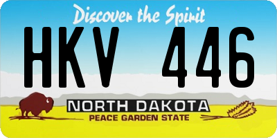 ND license plate HKV446