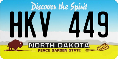 ND license plate HKV449