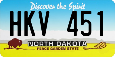 ND license plate HKV451