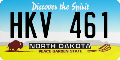 ND license plate HKV461