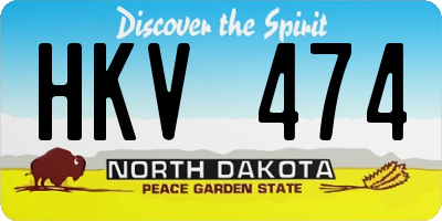 ND license plate HKV474