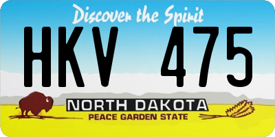 ND license plate HKV475
