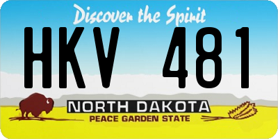 ND license plate HKV481