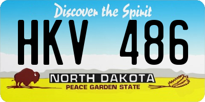 ND license plate HKV486