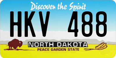 ND license plate HKV488
