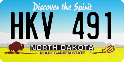 ND license plate HKV491