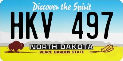 ND license plate HKV497