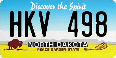 ND license plate HKV498