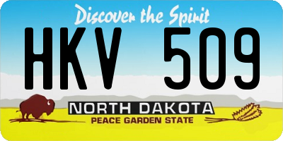 ND license plate HKV509