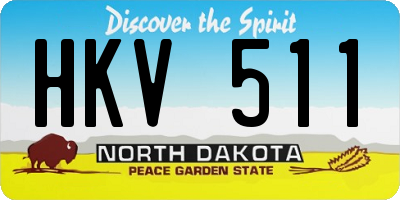ND license plate HKV511