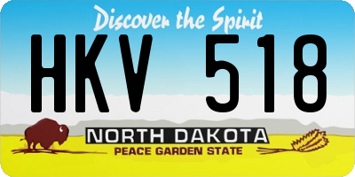 ND license plate HKV518