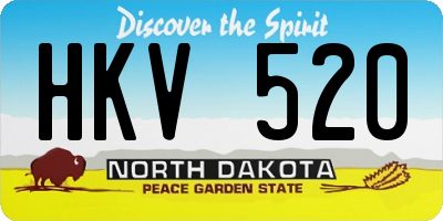 ND license plate HKV520