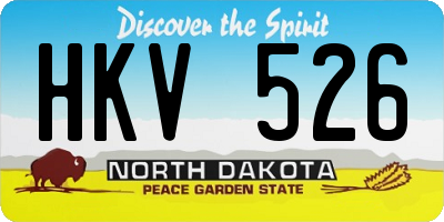 ND license plate HKV526