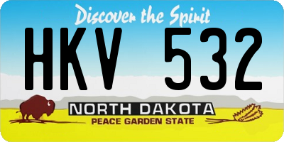 ND license plate HKV532