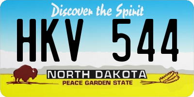 ND license plate HKV544