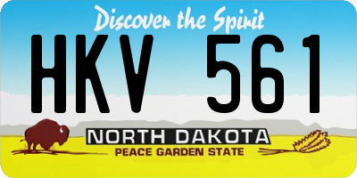 ND license plate HKV561