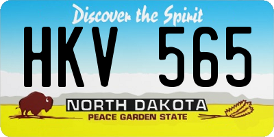 ND license plate HKV565