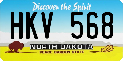 ND license plate HKV568