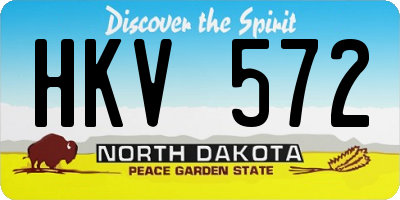 ND license plate HKV572