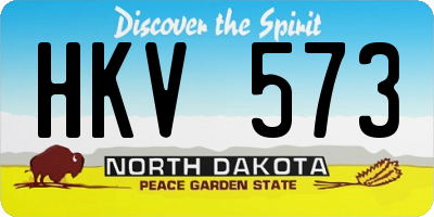 ND license plate HKV573