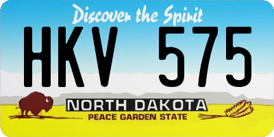 ND license plate HKV575