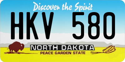 ND license plate HKV580