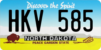 ND license plate HKV585