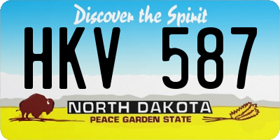 ND license plate HKV587